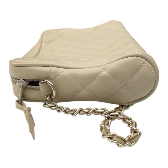 Vintage Jennifer Moore Crossbody Quilted Cream Handbag Gold Chain  10"X2.75”X7” - Picture 6 of 12